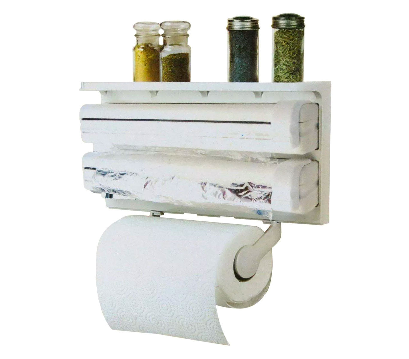 Dispenser da parete per Pellicola Alluminio Carta e Spezie Bianco