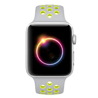 Cinturino Sport in Silicone per Apple Watch Grigio/Giallo 38 mm 134/97mm