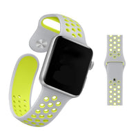 Cinturino Sport in Silicone per Apple Watch Grigio/Giallo 38 mm 134/97mm