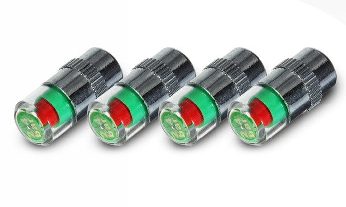 Kit 4 misuratori di pressione ruote 2,4 bar 36 PSI con indicatore led universale