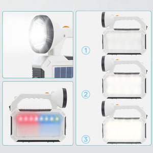 Lampada Portatile Luce d'Emergenza con Pannello Solare Multifunzione