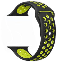 Cinturino Sport in Silicone per Apple Watch Nero/Giallo 38 mm 134/97mm