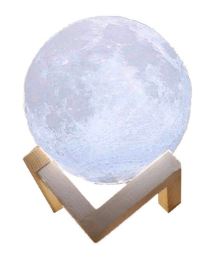 Lampada da Tavolo a LED 3D Accensione Touch a Forma di Luna