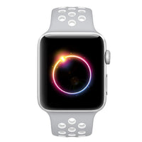 Cinturino Sport in Silicone per Apple Watch Grigio/Bianco 38 mm 134/97mm