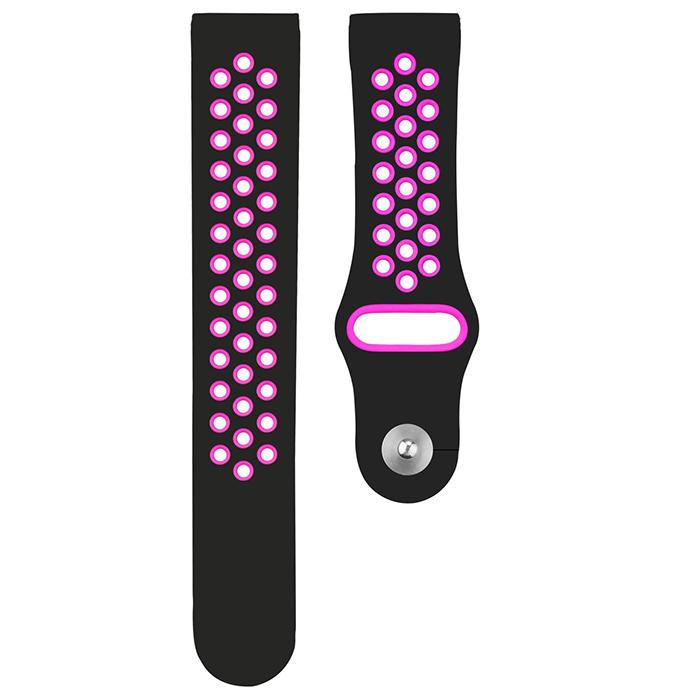 Cinturino Sport in Silicone per Apple Watch Nero/Viola 42 mm 142/97mm