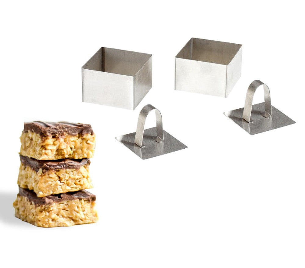 Set 2 Coppapasta quadrati 8x8x4 cm per primi piatti e dessert