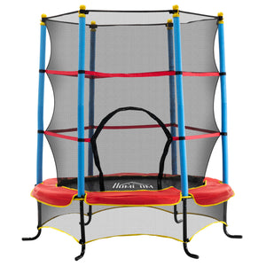 Trampolino Tappeto Elastico Ø165x162 cm per Bambini in Acciaio Tappeto in Poliestere