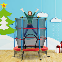 Trampolino Tappeto Elastico Ø165x162 cm per Bambini in Acciaio Tappeto in Poliestere