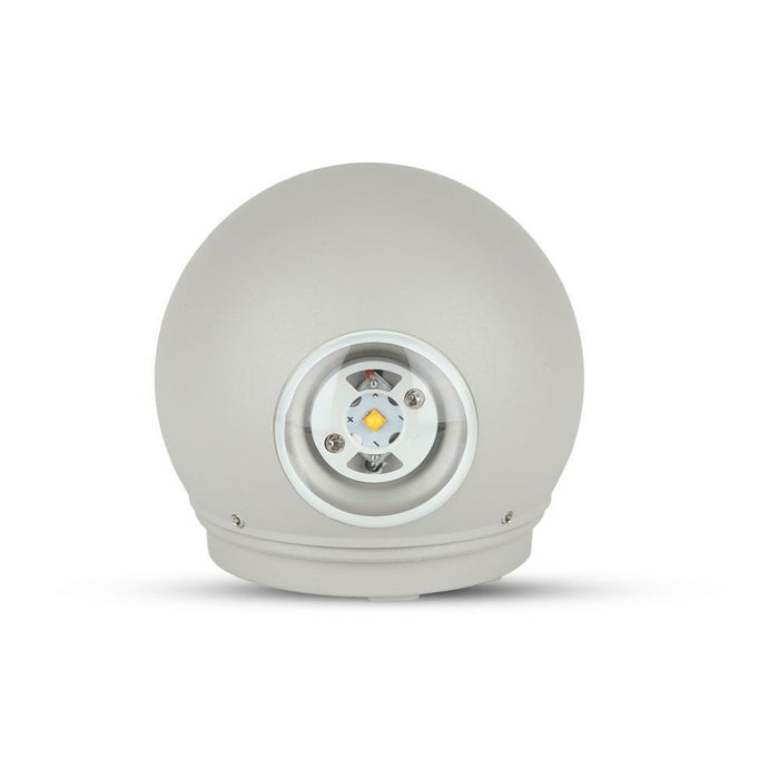 Lude led da parete per esterno da 4W IP65 4000K colore grigio chiaro