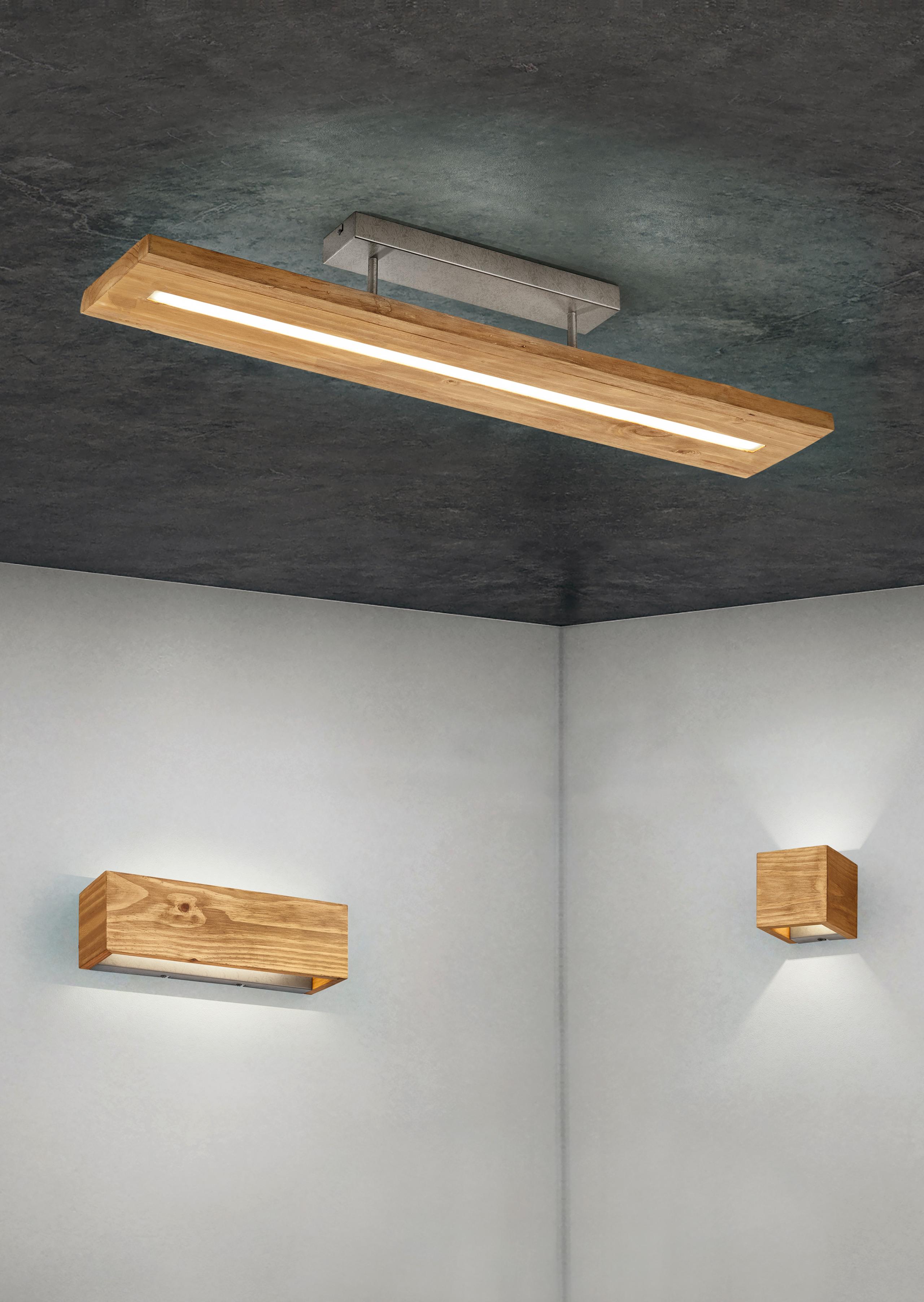 Plafoniera da Interno a LED in Legno naturale Colore di Legno