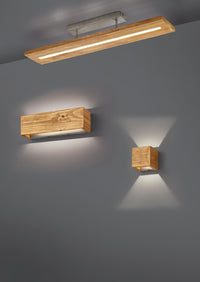 Plafoniera da Interno a LED in Legno naturale Colore di Legno