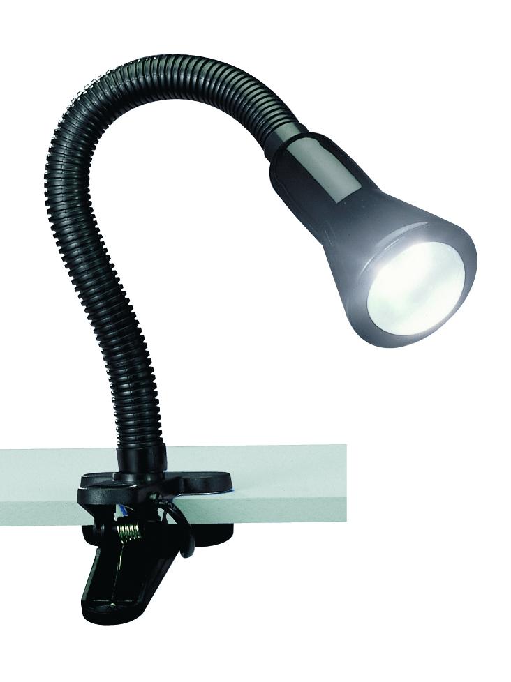 Lampa a morsetto da Interno  E14 in Plastica Nero