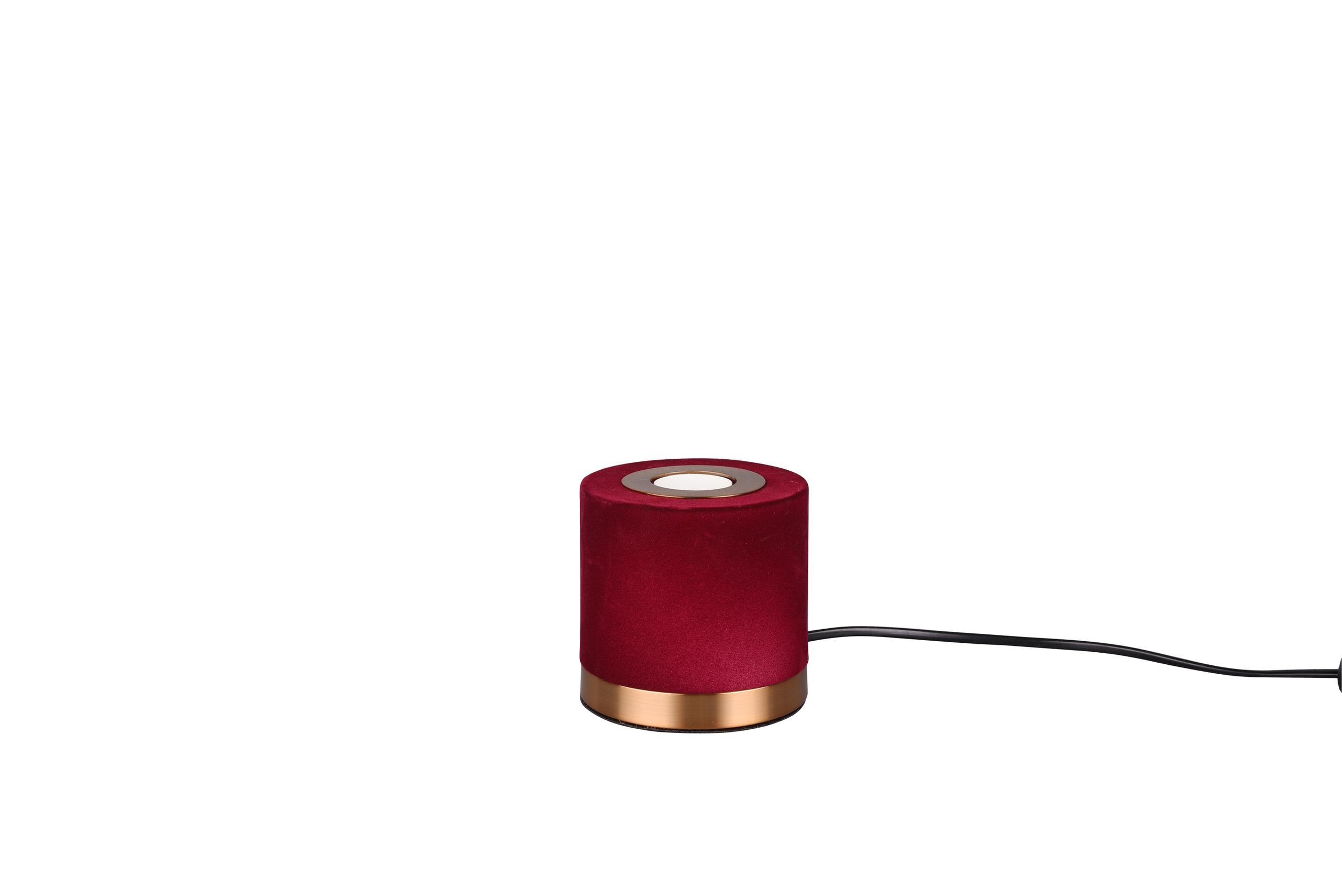 Lampada tavolo da Interno a LED in Tessuto Rosso