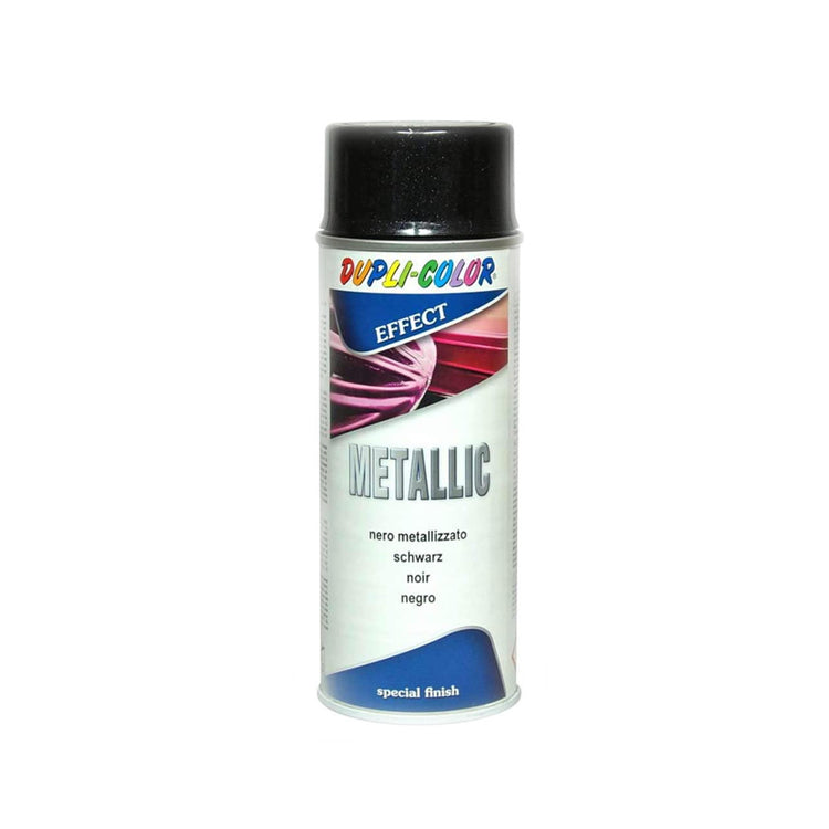 Smalto Vernice Spray 400 Ml Colore Nero Metallizzato Rapida Essiccazione Con Speciali Pigmenti Ad Effetto-Duplicolor