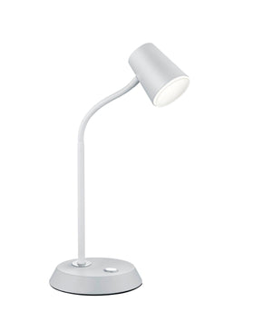 Lampada tavolo da Interno a LED in Metallo Bianco Opaco