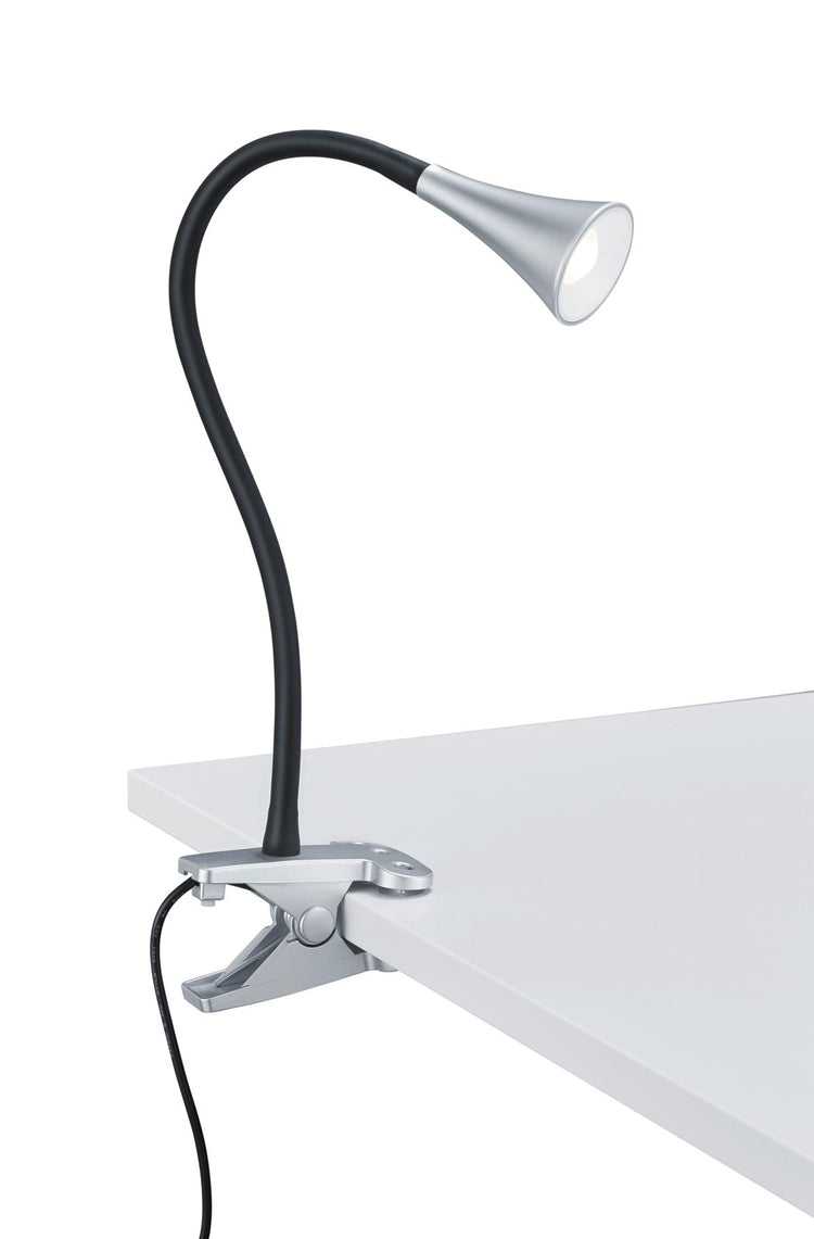 Lampa a morsetto da Interno a LED in Plastica Titanio