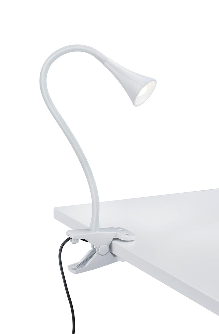 Lampa a morsetto da Interno a LED in Plastica Bianco