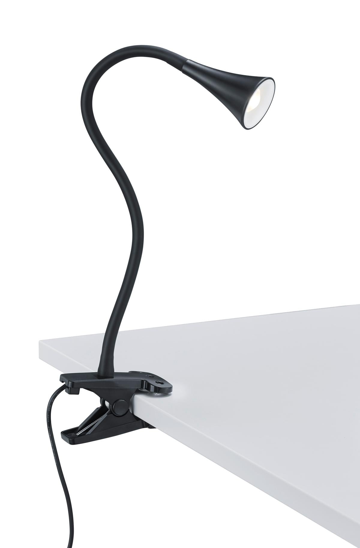 Lampa a morsetto da Interno a LED in Plastica Nero