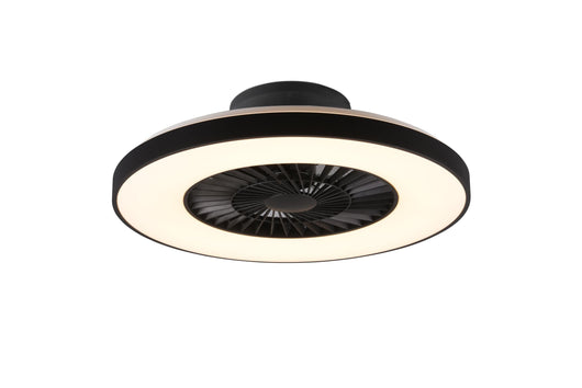 Plafoniera Ventilatore da Interno a led in PLASTICA Nero Opaco