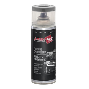 Smalto spray finiture carrozzeria finitura fascioni paraurti spoilers 400 ml - AmbroSol Grigio Scuro Goffrato