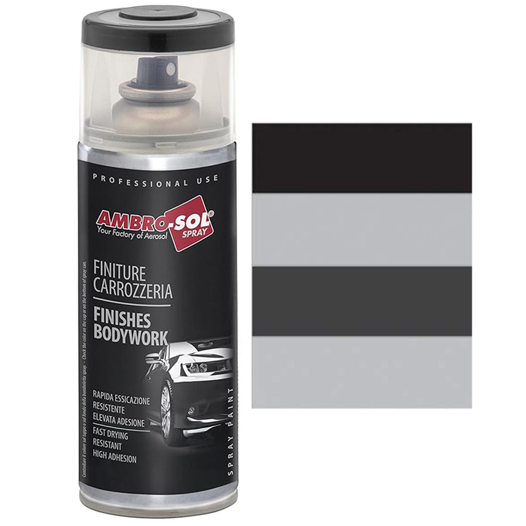 Smalto spray finiture carrozzeria finitura fascioni paraurti spoilers 400 ml - AmbroSol Nero Goffrato