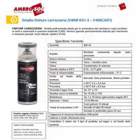 Smalto spray finiture carrozzeria finitura fascioni paraurti spoilers 400 ml - AmbroSol Grigio Scuro Goffrato