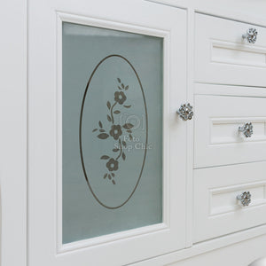 Mobile bagno provenzale shabby chic in legno bianco