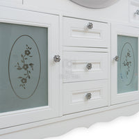 Mobile bagno provenzale shabby chic in legno bianco