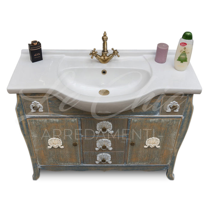 Mobile bagno shabby chic stile provenzale 108 cm