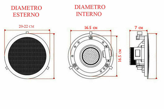 21Cm Coppia Casse Acustiche 20W x1 BLUETOOTH Incasso Filodiffusione Negozi CASA - ZENCOCCO