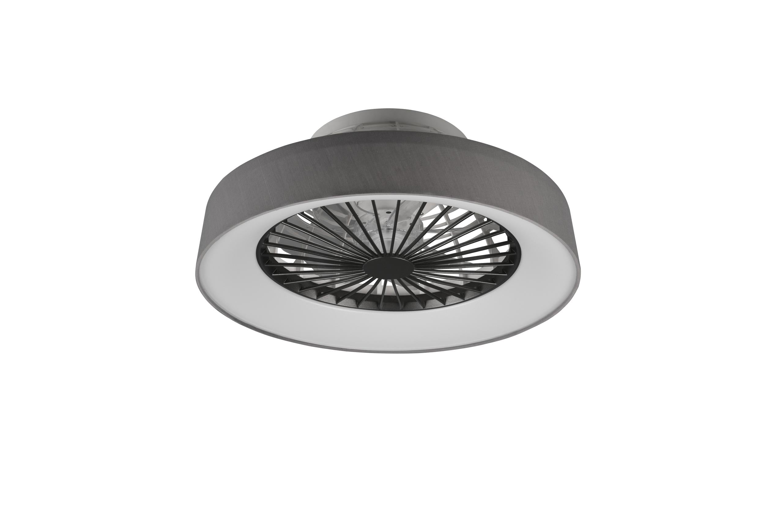 Plafoniera Ventilatore da Interno a led in PLASTICA Grigio