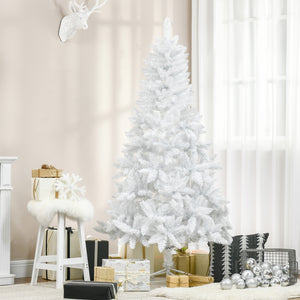 Albero di Natale Artificiale 180 cm 550 Rami in PVC Bianco