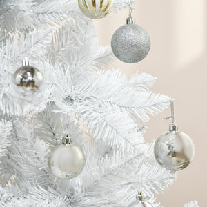 Albero di Natale Artificiale 180 cm 550 Rami in PVC Bianco