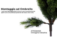 Albero di Natale Artificiale 180 cm 1126 Rami Verde