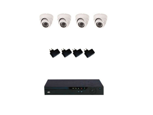 KIT VIDEOSORVEGLIANZA 4 TELECAMERA INFRAROSSI DVR VISIONE NOTTURNA 650 LINEE