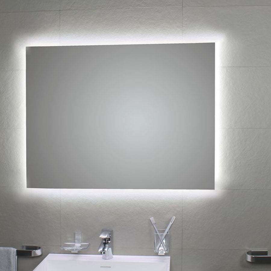 Specchio da bagno 140x80 cm  koh-i-noor modello PERIMETRALE AMBIENTE LED con retro illuminazione