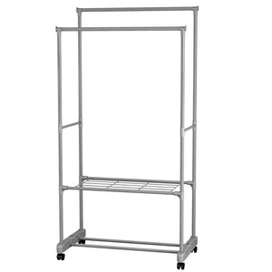 Stender Appendiabiti Doppio 77x39x157 cm in Metallo Wild Grigio