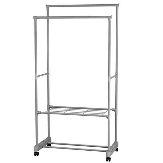 Stender Appendiabiti Doppio 77x39x157 cm in Metallo Wild Grigio