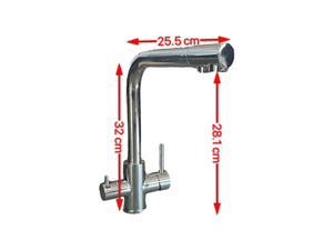 Rubinetto miscelatore cucina doppia uscita per depuratore /acqua potabile