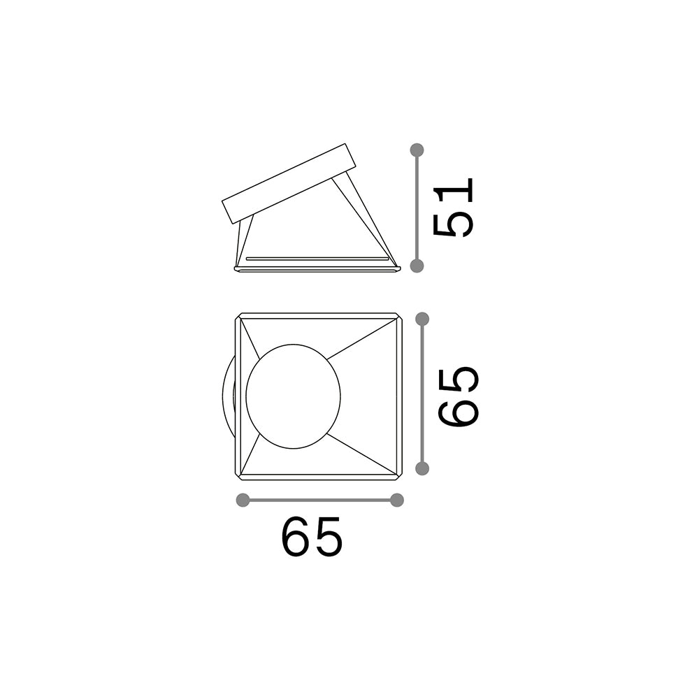 Riflettore Quadrato Con Pendenza Dynamic Alluminio Cromo