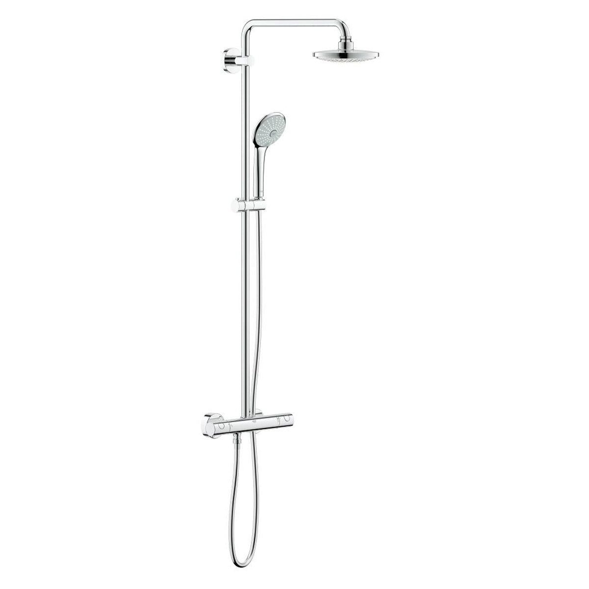 Colonna doccia Grohe con miscelatore termostatico e soffione tondo 180 mm