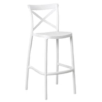 Sgabello alto da bar in plastica polipropilene bianco sprint h 75 cm