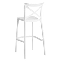 Sgabello alto da bar in plastica polipropilene bianco sprint h 75 cm