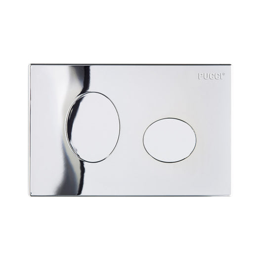 Placca per cassetta incasso pucci eco 2 pulsanti modello Ellisse Cromo