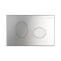 Placca per cassetta incasso pucci eco 2 pulsanti modello Ellisse Cromo Satinato