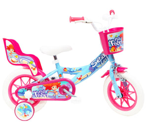 Bicicletta per Bambina 12” 1 Freno Gomme in EVA Sea Life Azzurro e Rosa