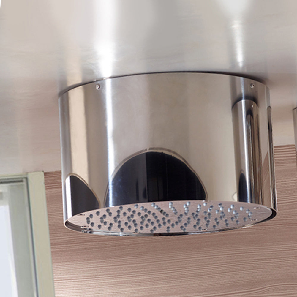 Soffione doccia tondo a soffitto Bossini Oki in acciaio inox diametro 25 cm