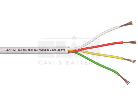 MATASSA CAVO ELAN ALLARME NON SCHERMATO 4X0,22 GUAINA IN PVC 050041 100MT BOBINA