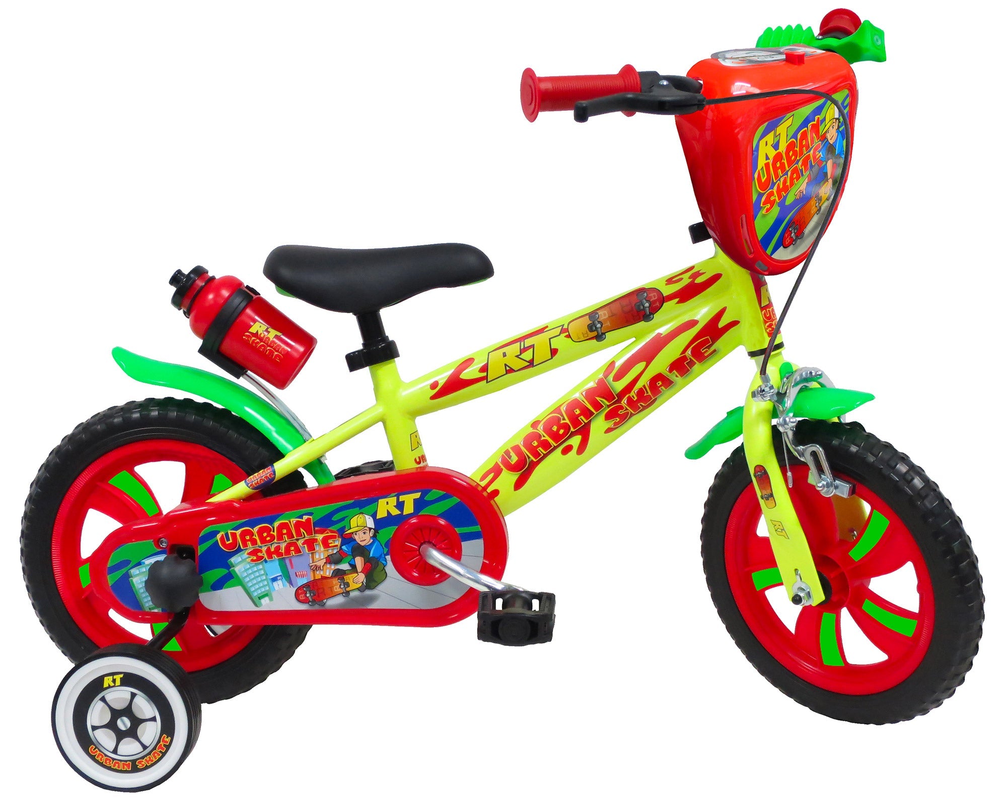 Bicicletta per Bambino 12” 1 Freno Gomme in EVA Urban Skate Gialla