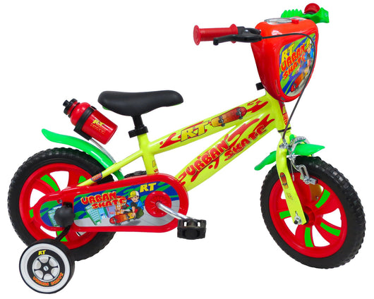 Bicicletta per Bambino 12” 1 Freno Gomme in EVA Urban Skate Gialla